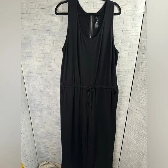 Lane Bryant live active black jumpsuit knit active wear casual Plus size - Picture 1 of 6